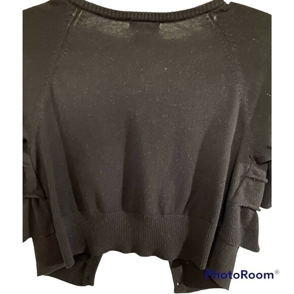 The cutest little Candies 3/4 sleeve sweater in black, size Large - Picture 2 of 5